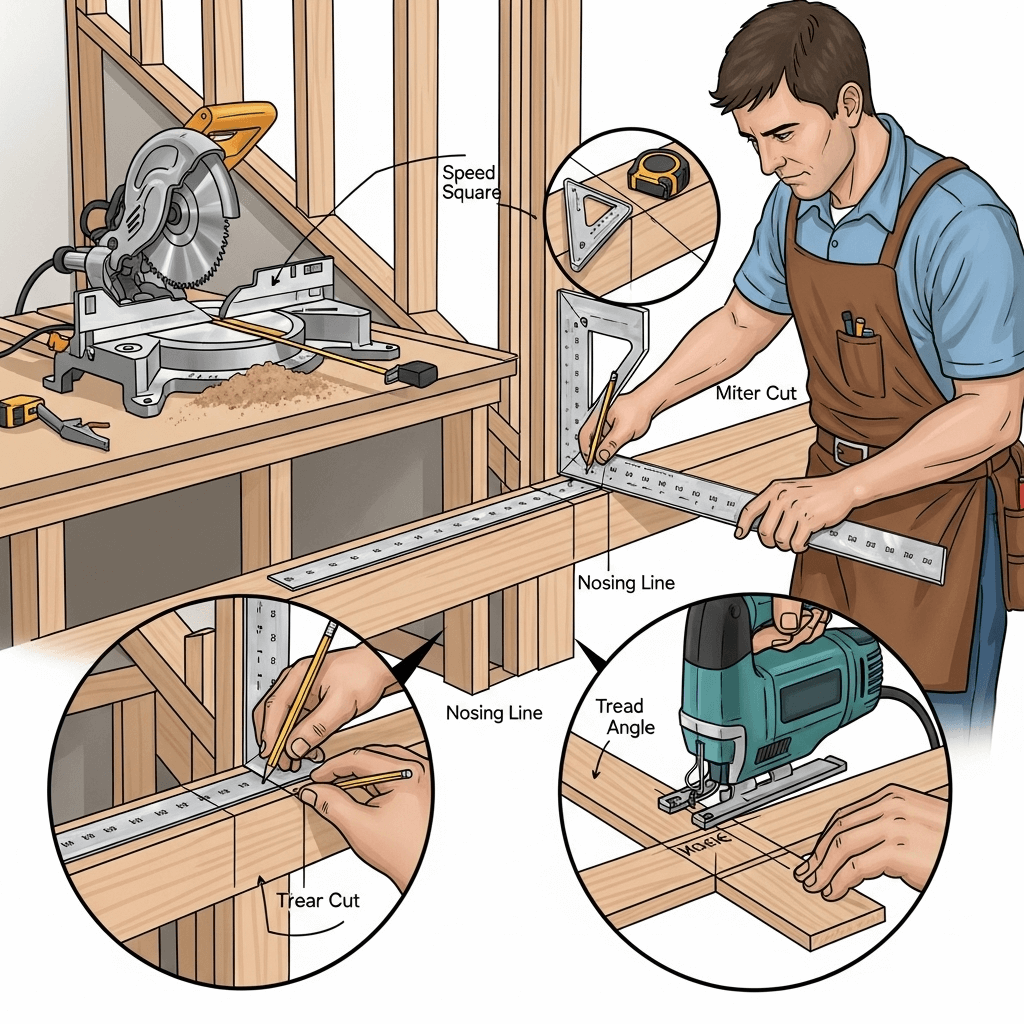 How to Cut Staircase Skirt Board