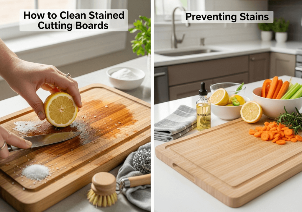 How to clean stained cutting boards