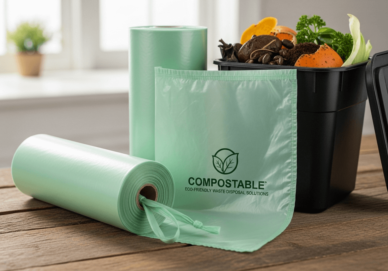 10 Gallon Compostable Trash Bags for Eco-Friendly Waste Disposal Solutions