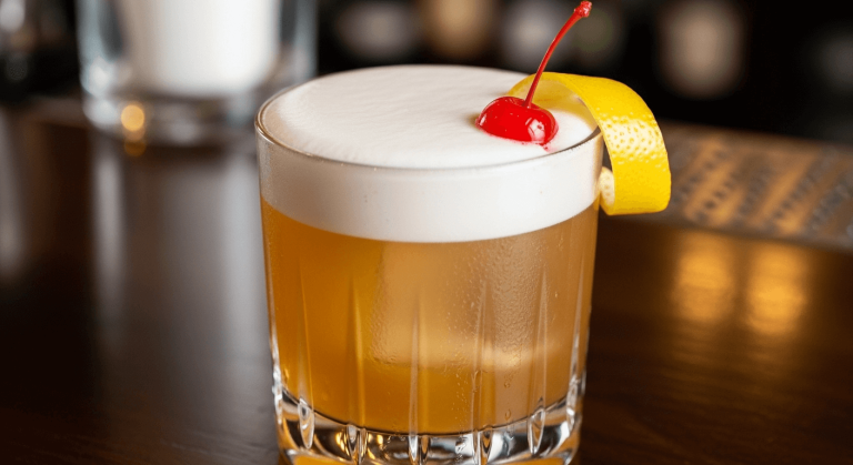 Egg White in Whiskey Sour