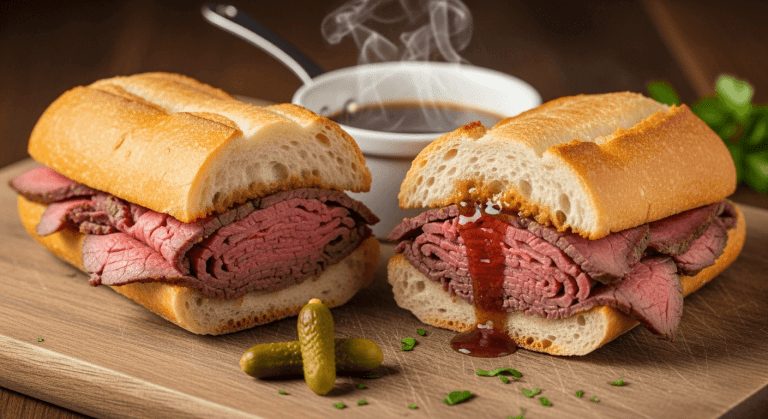 French Dip Au Jus Sandwich