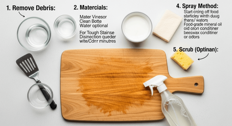 How to Clean Wooden Cutting Board With Vinegar