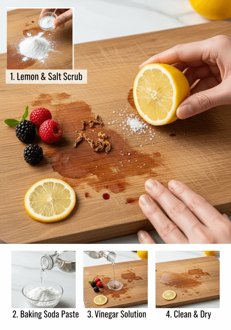 How to Get Fruit Stains Out of Wood Cutting Board