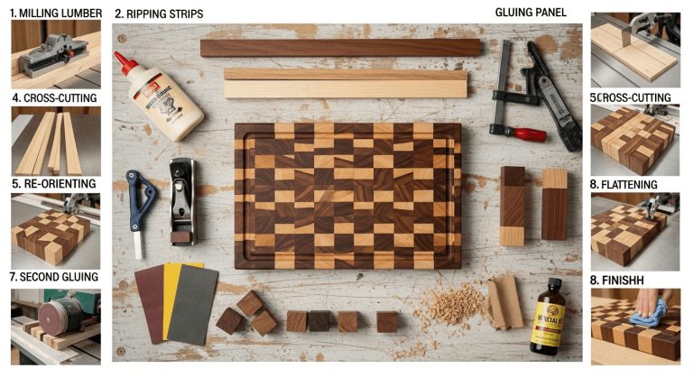 How to Make End Grain Cutting Board