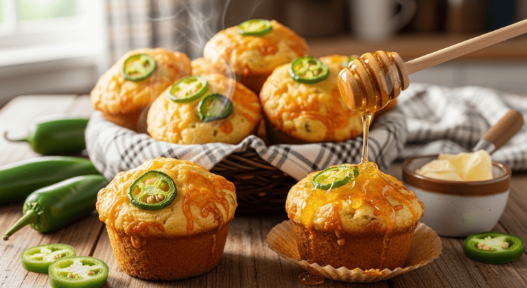 Jalapeno And Cheese Cornbread Muffins