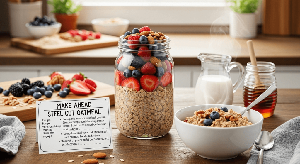 Make Ahead Steel Cut Oatmeal