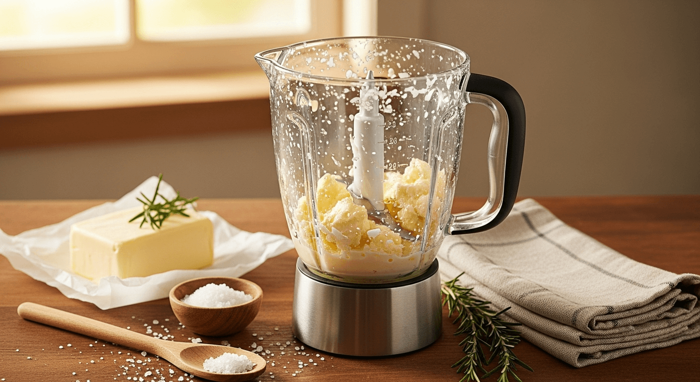 Homemade Butter in a Blender
